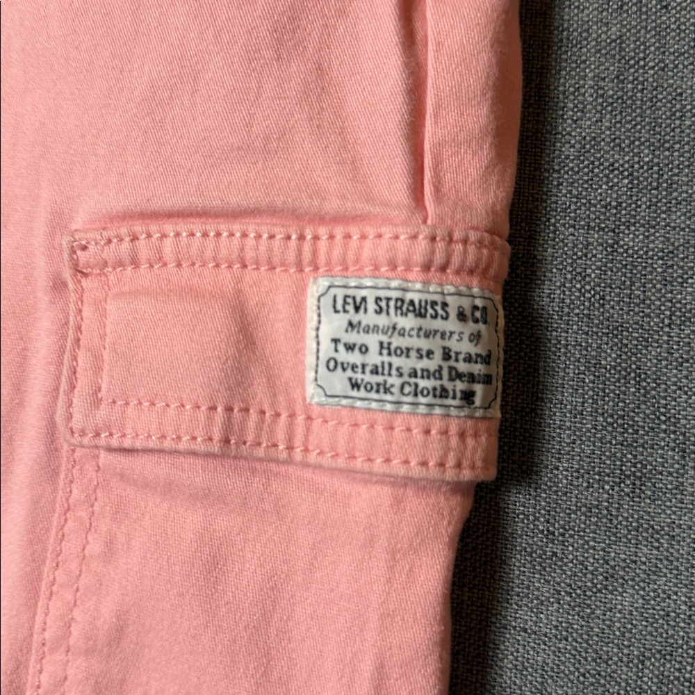 Levi's Pants Cargo Jogger Blush Pink Pants Girls Size 12 - Picture 2 of 7